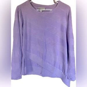 Dana Buchman asymmetrical lightweight knit sweater. Women’s size XL.